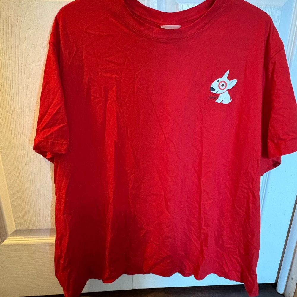 Target Red T-Shirt with Bullseye Dog Logo